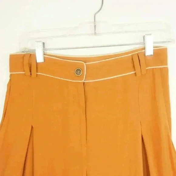 Yiorgos Eleftheriades Greece Luxury Designer High Rise Orange Lightweight Pants - Picture 5 of 7